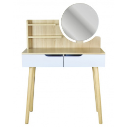 Kozmetički stolić sa zrcalom - SCANDI svijetli bukva