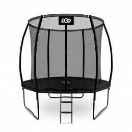 Aga SPORT EXCLUSIVE Trampolin 250 cm Crna + zaštitna mreža + ljestve