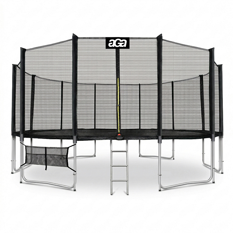 Aga SPORT PRO Trampolin 518 cm Crna + zaštitna mreža + ljestve + džep za obuću