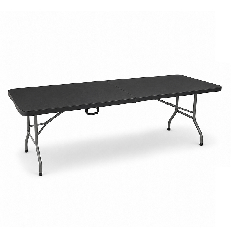 Aga Vrtni sklopivi stol 240x74x74 cm Crni