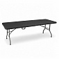 Aga Vrtni sklopivi stol 240x74x74 cm Crni