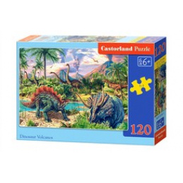 CASTORLAND Puzzle 120 dijelova - Dinosaurovi vulkani