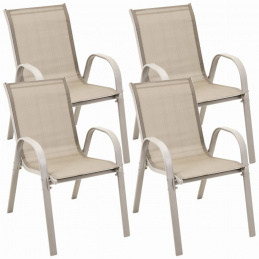 4 x Vrtne stolice Fiesta - bež