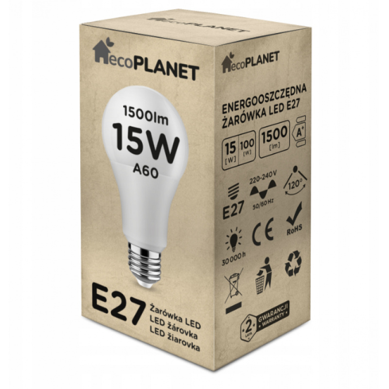 LED žarulja E27 A60 15W 1500lm - neutralno bijela