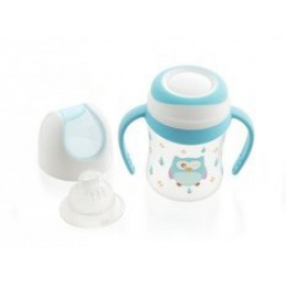 Šalica s usnikom 4m+ 120ml LULABI Sova