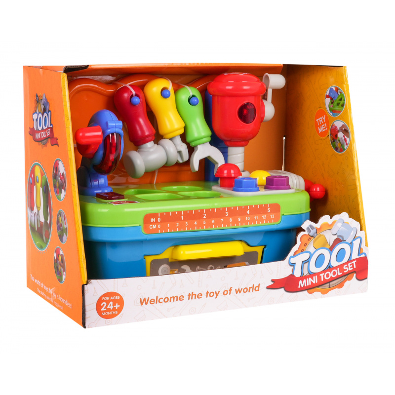 Multifunkcionalna dječja radionica 24m+ sortirka + pokretni alati + svjetla + zvukovi + dodaci