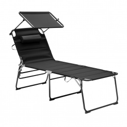 Aga Vrtni ležaljka XXL s krovićem Crna 2DAZ594 - II. Kvaliteta