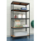 Linder Exclusiv Metalna polica 180x90x40 cm 5 polica Crna