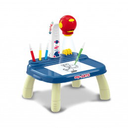 Aga4Kids Dječji projektor za crtanje s flomasterima i predlošcima Plavi