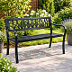 Aga Metalna vrtna klupa 125x53x77 cm