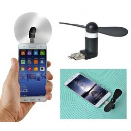 Mini ventilator microUSB crna ISO 5770