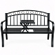 Aga Metalna vrtna klupa s preklopnim stolom 127x53x84 cm