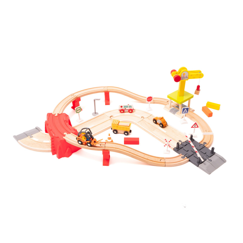 Aga4Kids Drvena željeznička staza 32 dijela DS5643