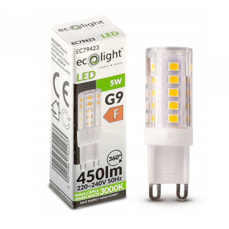 LED žarulja - G9 - 5W - 450lm - topla bijela