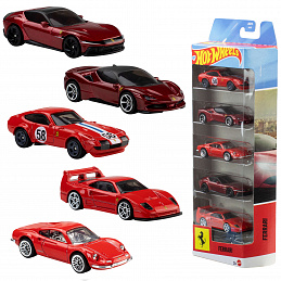 Hot Wheels 5 komada autića Ferrari JLN12