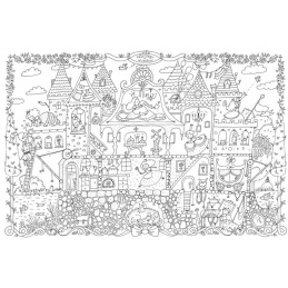 podne bojanke "Dvorac princeza" XXL plakat