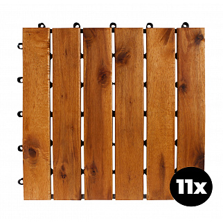Linder Exclusiv Akacijeve terasaste pločice 30x30 cm 11 kom