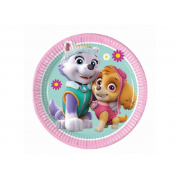 PawPatrol Papirnati tanjurići Psići u ophodnji Skye i Everest 20 cm 8 kom