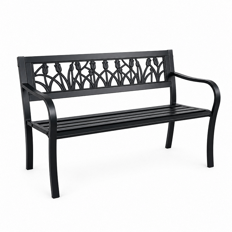 Aga Metalna vrtna klupa 125x53x77 cm