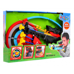 Mali samostrel za djecu 6+ Sportski set 7 kom. + Štit + 4 vijka + Tovar + Laserski ciljnik