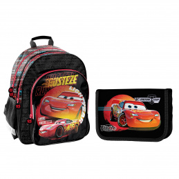 Paso Školski set trokomorni ruksak + pernica Cars