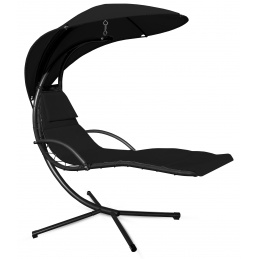 Aga Viseća vrtna ležaljka s krovićem Crna 2DAZ649 - II. Kvaliteta