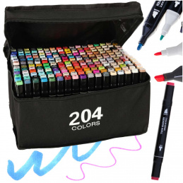 Dvostrani alkoholni markeri u kutiji 204 kom