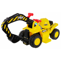 Dječji bager na baterije Rider + kaciga + pokretna žlica + prostor za pohranu