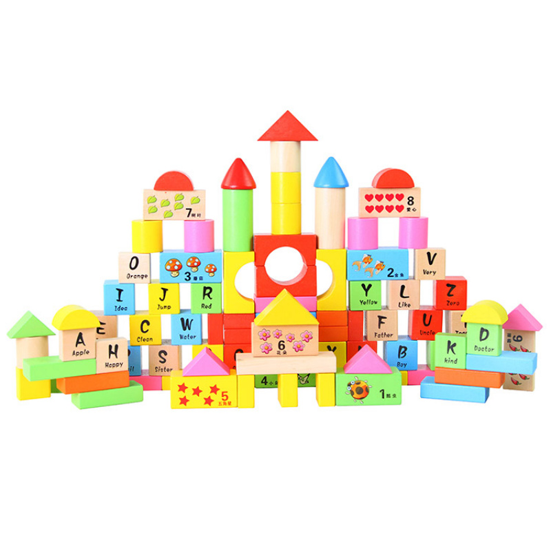 Aga4Kids Drvene kocke 100 komada